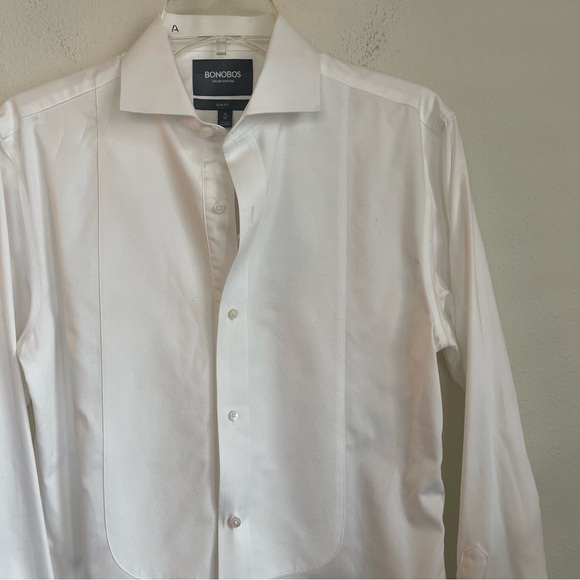 Bonobos Tuxedo Button Down Long Sleeve Slim Fit Shirt - Picture 1 of 7